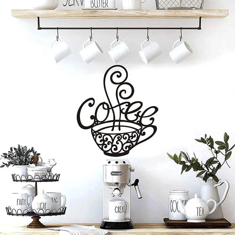 Coffee Lovers Metal Wall Art